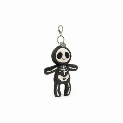 Jellycat Skeleton Bob Bag Charm USA | 36458QHWX